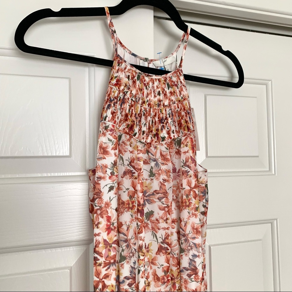 NWT Joie Reinelde White Silk Floral Blouson Dress - Picture 3 of 7